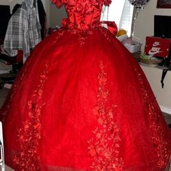 2 quinceaƱera dresses + crown