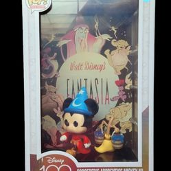 Funko Pops, With Movie Poster, Disney 100th: Sorcerer’s Apprentice Mickey #07 Fantasia