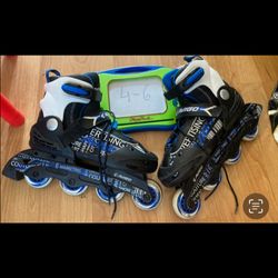 Rollerblades adjustable size 4-6, fit shoe size 4, 5, 6