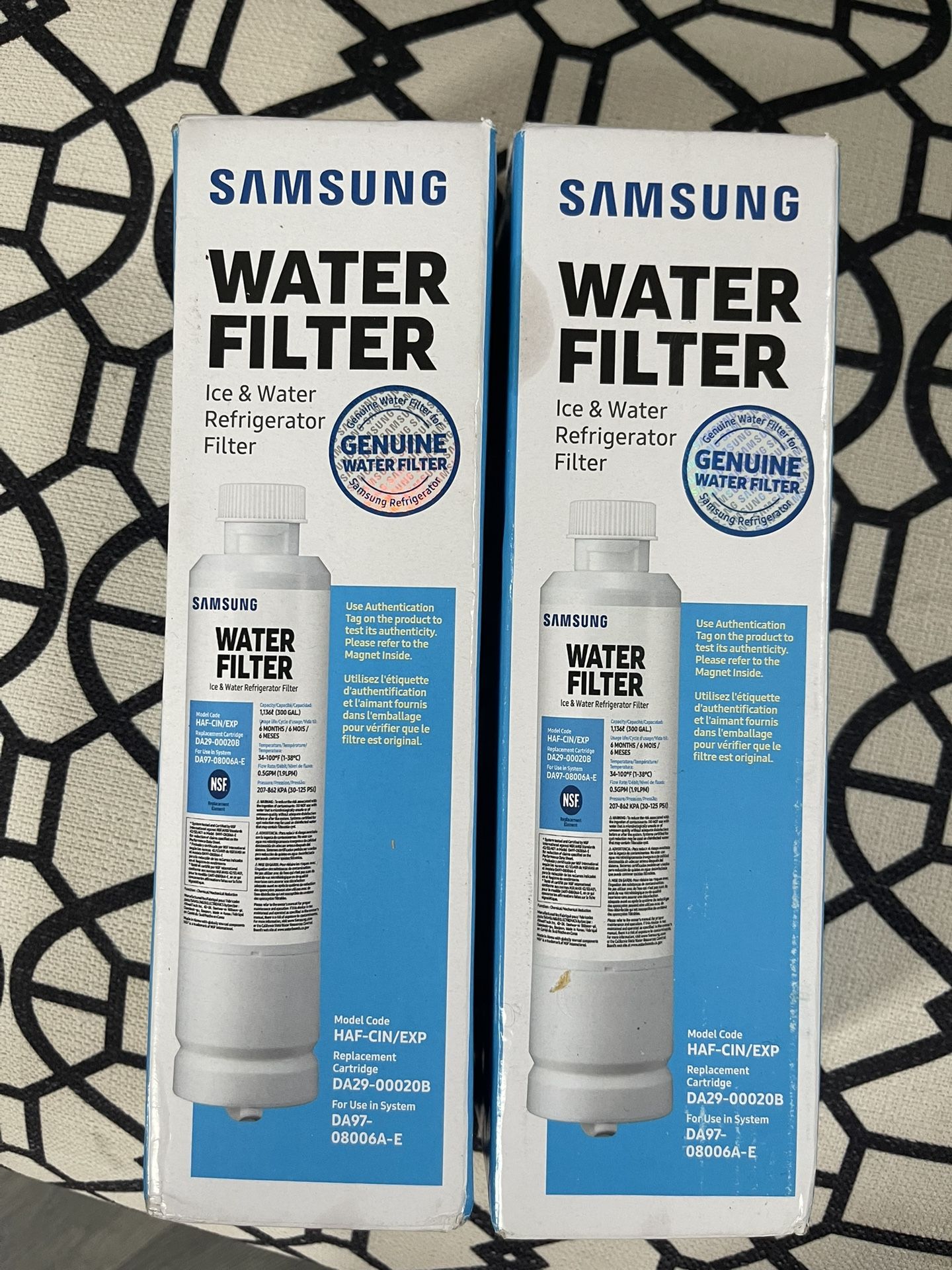 Samsung Water Filters (2 Included)