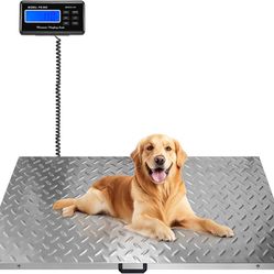New And Well Packaged Dog Scales for Large Breed, Livestock Scale, Pet Scale for Large Dog, 1100lb x 0.2lb Animal Scale, LB, KG, OZ, 40.7” X 20.9” Sta