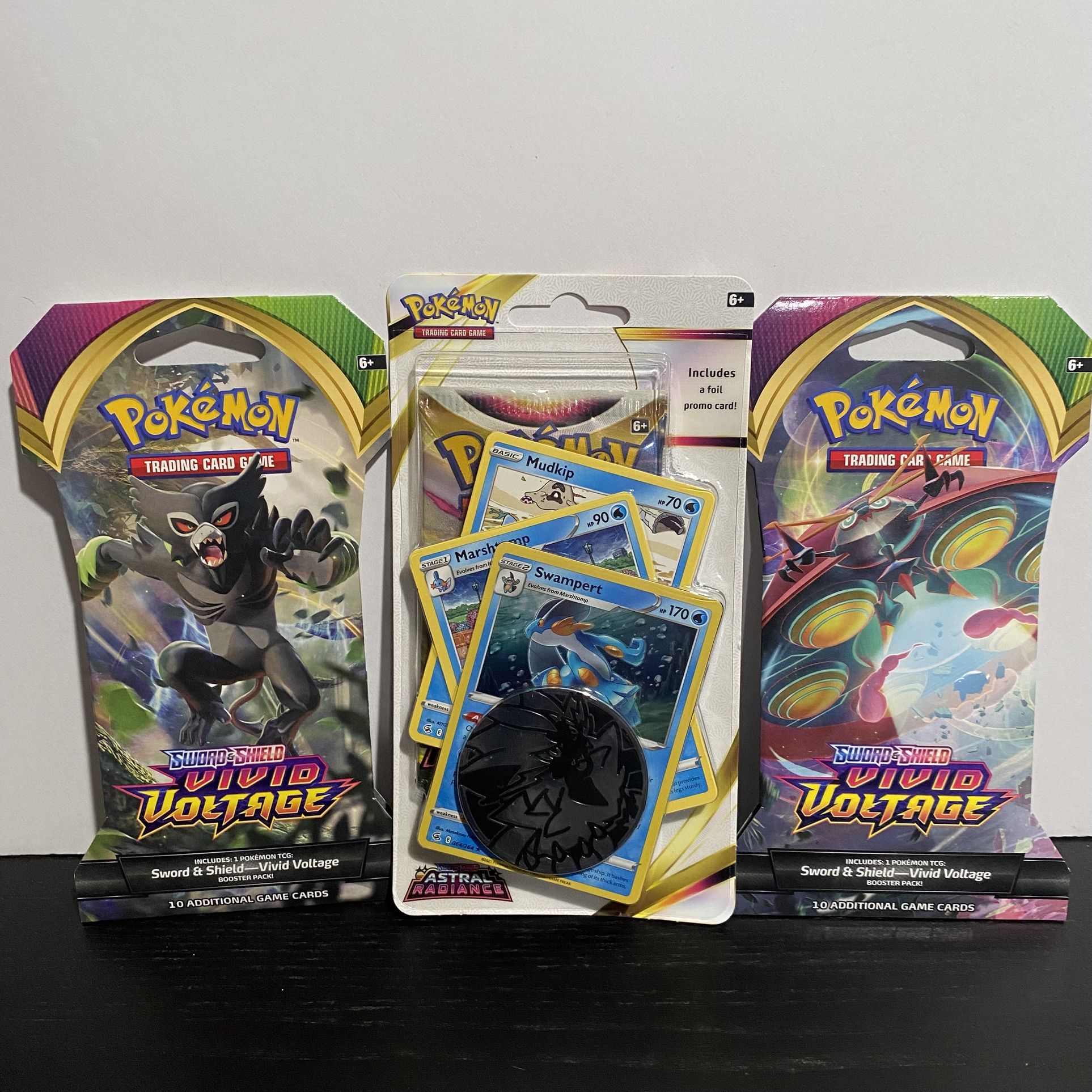 Pokemon 2x Vivid Voltage & Astral Radiance Booster Packs Bundle