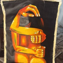 Reproduction of the famous painting "The Lovers". 24x19