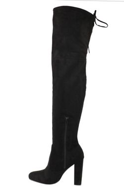 Gorgeous Thigh high boots. Never warn.