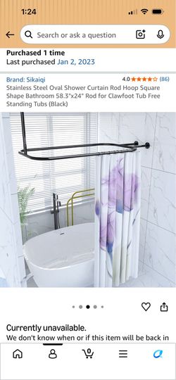 Rectangle shower curtain $25