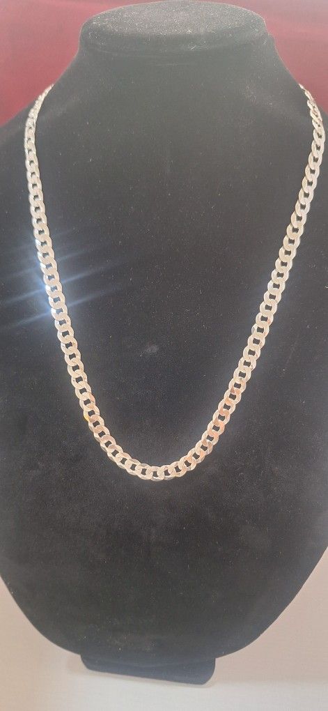 Curb Chain Necklace 26" 220 925 Italian Sterling Silver