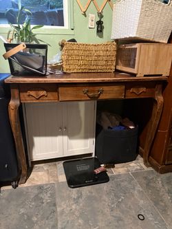 Wooden Console Table vintage solid wood Details