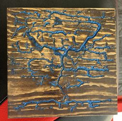 One Of A Kind, Hand Made Fractal Tree Wood Art