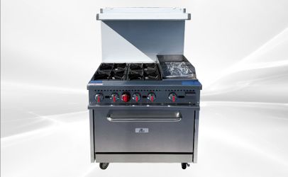 36 ins 4b12g NSF oven ranges with legs HFSO-36-G12