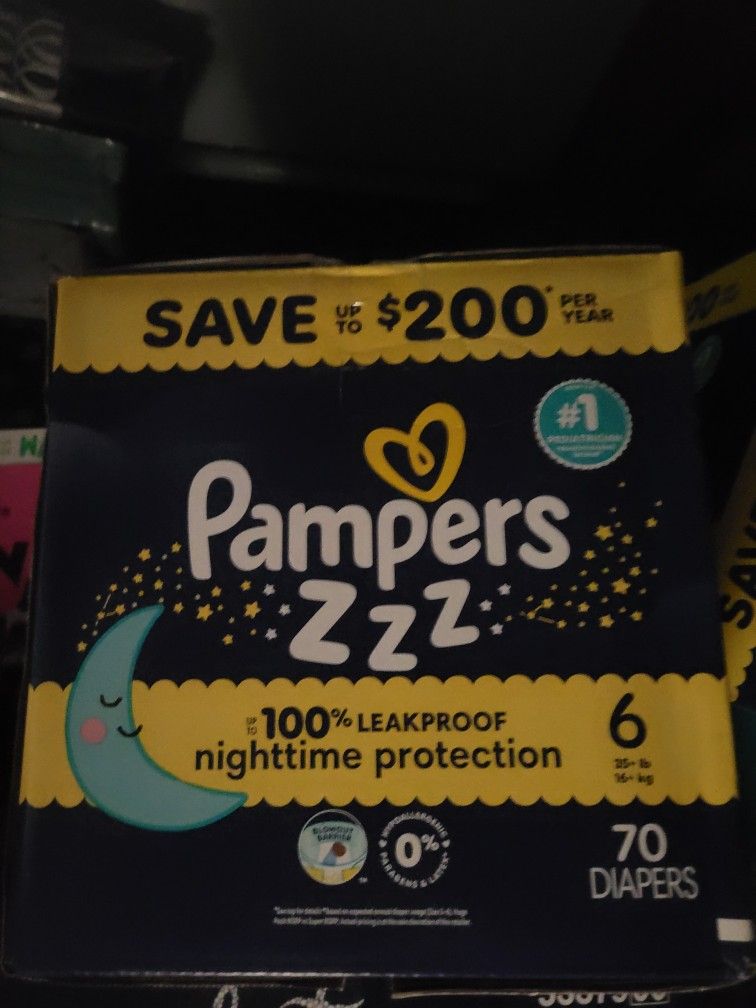 NEW PAMPERS OVERNIGHT SIZE 6