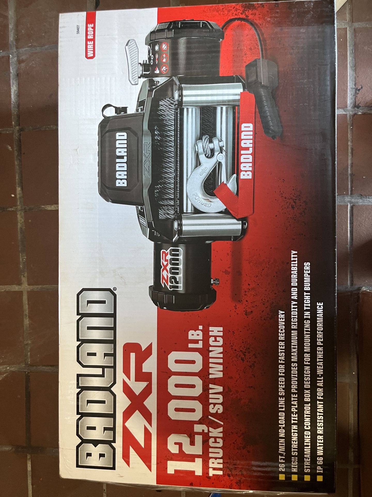 BADLAND ZXR 12,000 lb Winch with Wire Rope