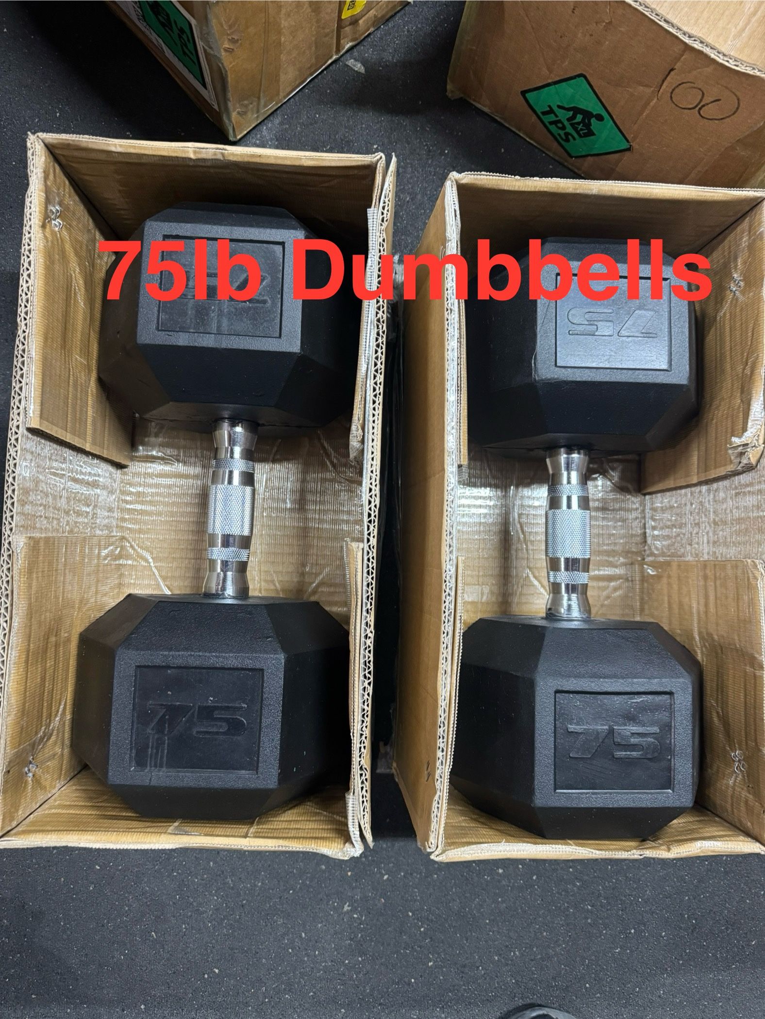 NEW 75lb Hex Dumbbell Set