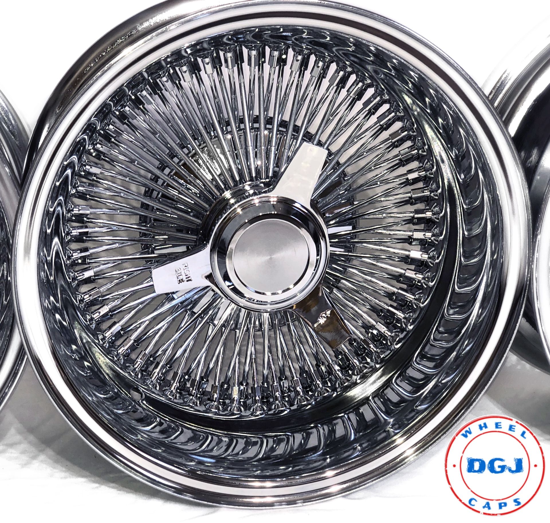13x7 Reverse 100 Spokes Chrome Lowrider Wire Wheels