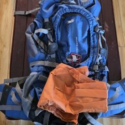 High Sierra Long Trail 90 Hiking Backpack Ergo Fit frame Blue/Gray good condition. Backpacking