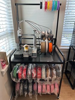 Ultimate 3D Printer Bambu Lab A1 Mini AMS Combo + Workbench & 40+ Spools Storage Rack