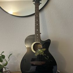Luna Acoustic Electric Guitar with Case