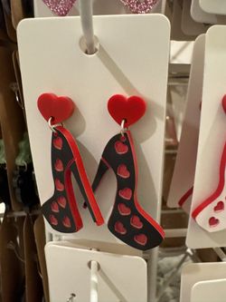 High Heel Acrylic Earrings Handmade 