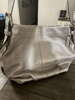 Coach Large Silver Duffle Crossbody/shoulder Handbag F15064 