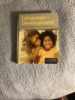 Language development Foundations, Processes, and clinical applications second edition
