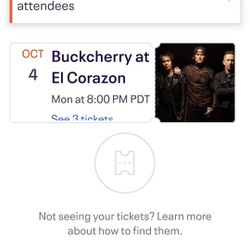 Buckcherry Tix - El Corazon