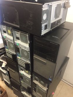 Lot of 10 dell optiplex desktops barebones, no cpu, ram hard drive