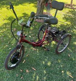 Electric Adult Tricycle with Rear Basket