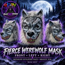 Fierce Werewolf Halloween Costume Mask