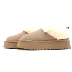 Snow Boots ❄ with Oversized Fur Collar! Exclusive Official Classic Style for Fall/Winter Sheepskin-Lined, Thickened, Fleece-Lined Snow Boots Leather, 