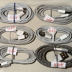 6- 6ft. IPhone/Ipad Chargers 