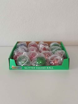 Novelty World Glitter Squish Ball