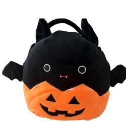 RARE Squishmallows Halloween Emily Bat Trick Or Treat Pail Pumpkin 12” 2023 NWOT