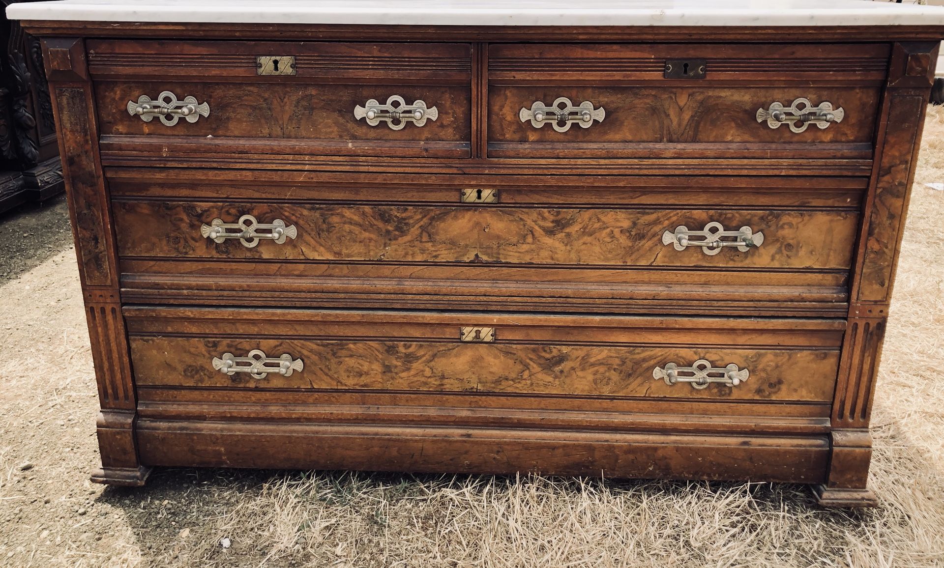 Antique Cabinet Marble Top