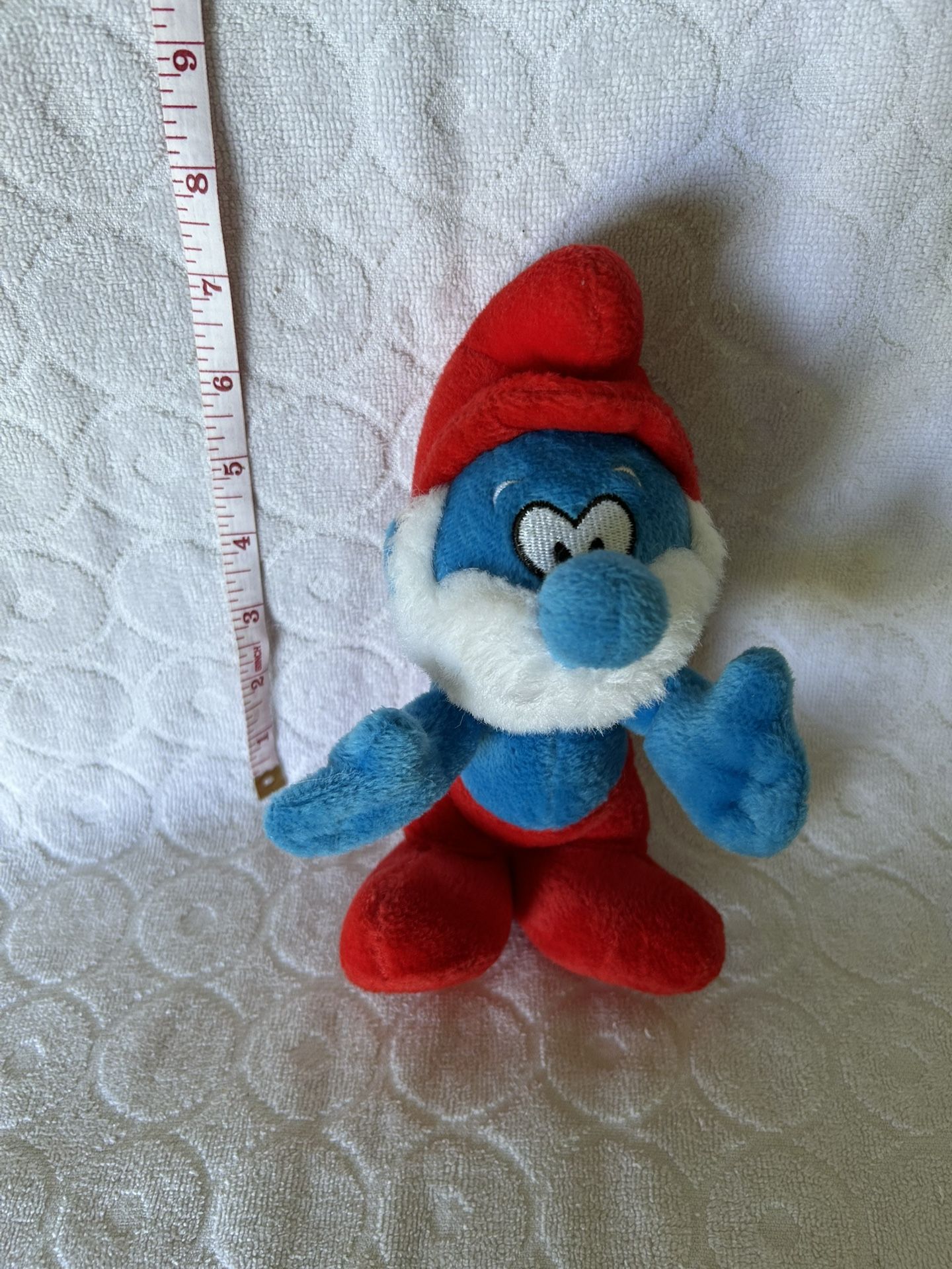 Papa Smurf 8 inch Plush The Smurfs Toy Stuffed Doll Nanco 2010