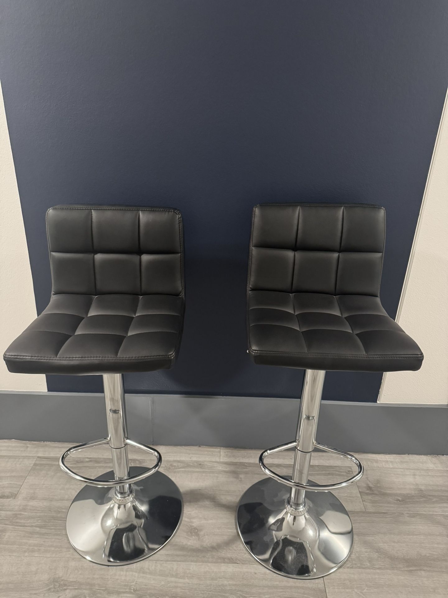 Black bar stools