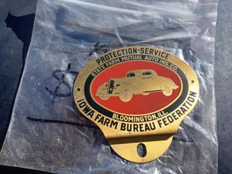 Vintage license plate topper original