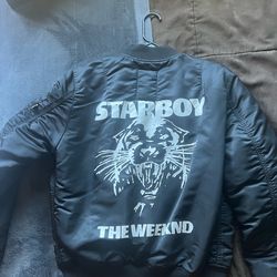 The Weeknd XO Alpha Industries Starboy Panther Bomber Jacket Medium Rare 2017