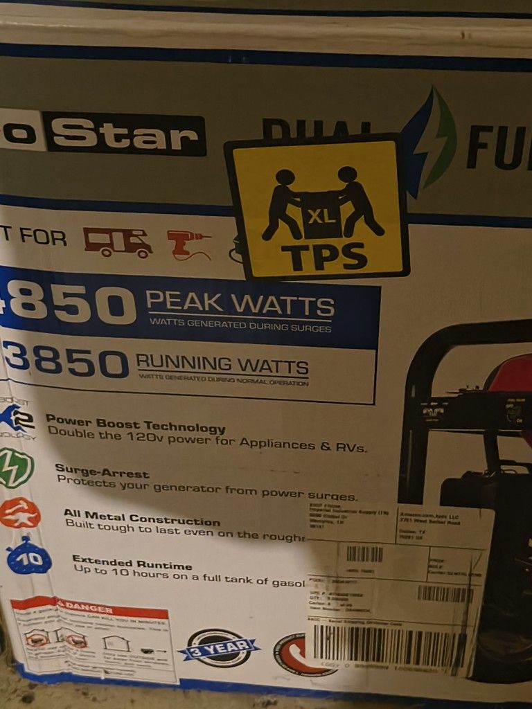 REDUCED 100 DOLLARS!!!!!!! BRAND NEW Duel Fuel hybrid Generator . I AM NOT TO PROUD TO SAY I DESPERATELY NEED TO SELL THIS.