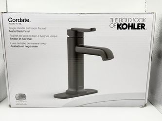 Kohler Cordate Single Handle Bathroom Faucet R30283-4D-BL. - Matte Black