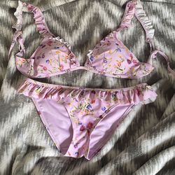 Purple Flowered 2 Piece