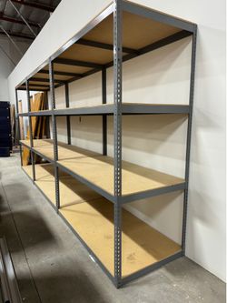 Warehouse Industrial Quality Boltless Storage Rack Shelves 72 in W x 36 in D Stock Supply Shelving Similar To Uline Delivery Available
