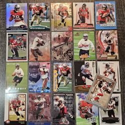 (21) All Different Warrick Dunn Rookie Football Card RC Lot Tampa Bay Bucaneers FSU Falcons