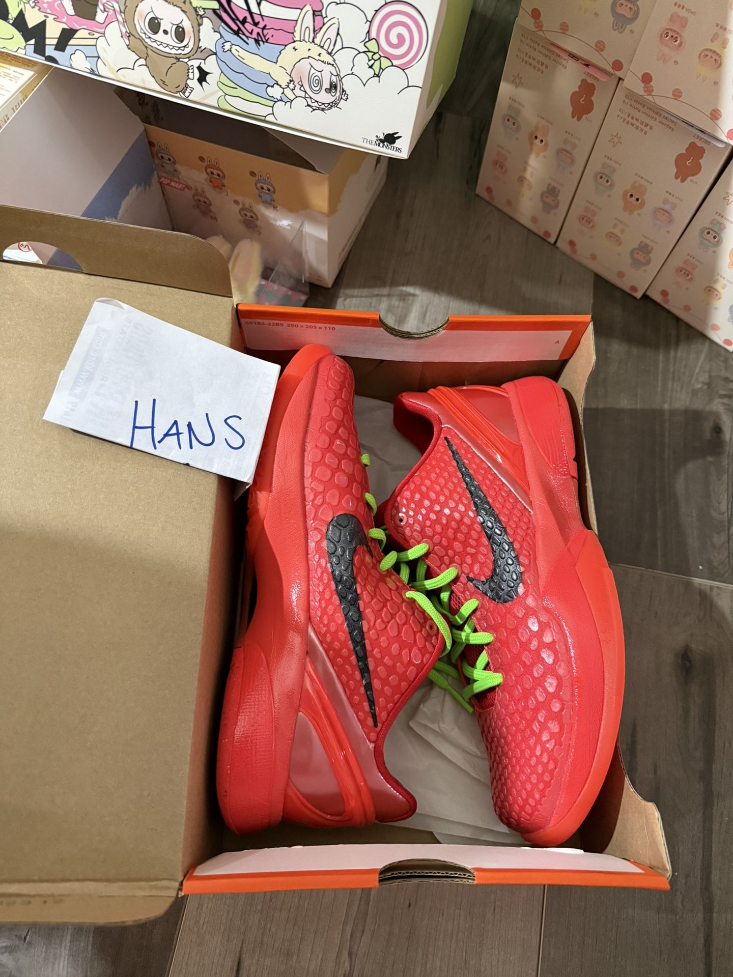 Deadstock Nike Kobe 6 Reverse Grinch Size 7Y