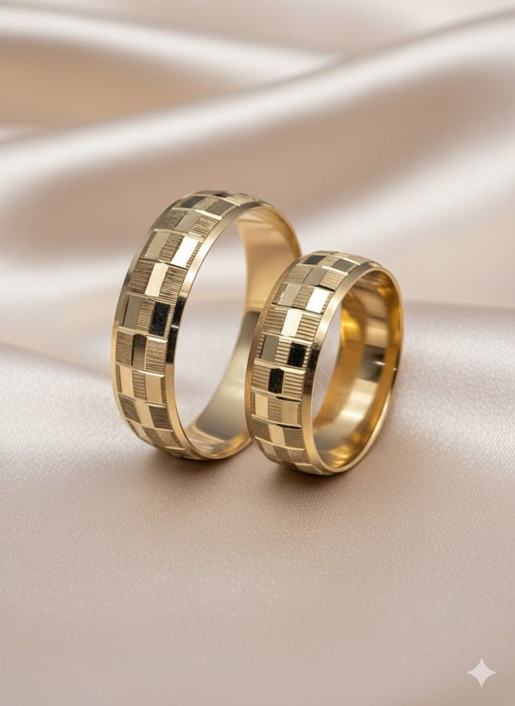 10K Solid Gold Duos Engagement Rings 