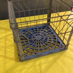 テント・タープ Vtg wire l milk crate USA 70's Antique Wire Milk Crate Donalds Dairy Industrial Decor Milkman Era