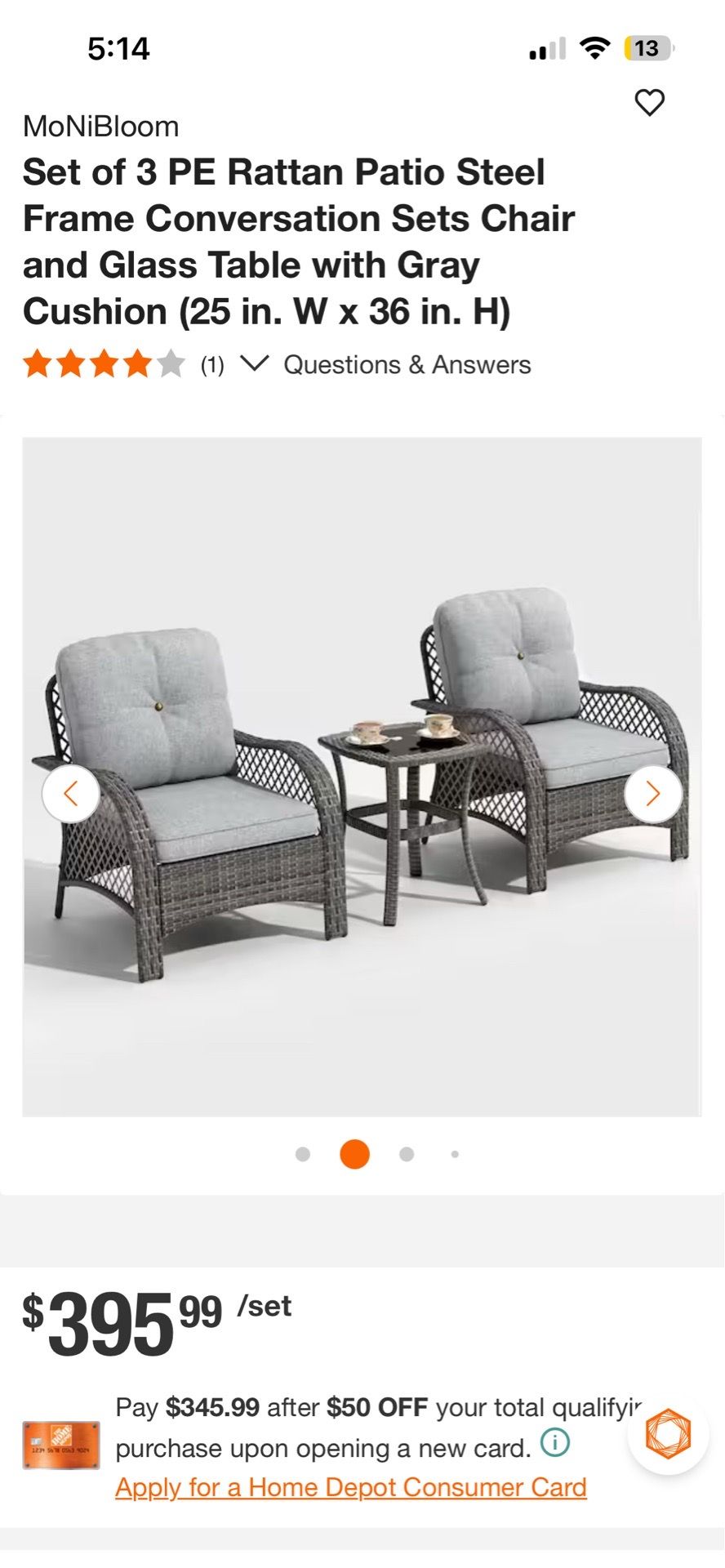 Brand new luxury patio furniture set for 180