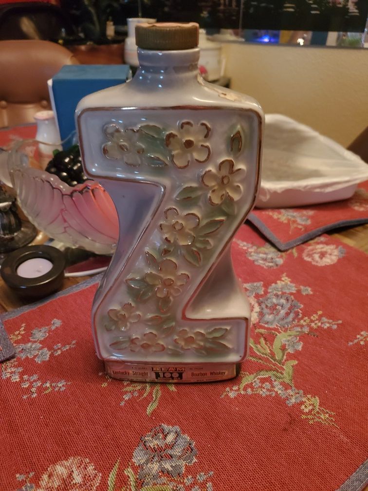 Jim Beam antique china Zimmermann "Z" bottle