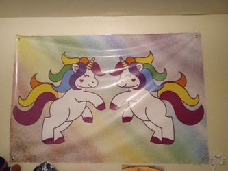 Lona De Unicornio  Echa En México Medida 58×39 $15