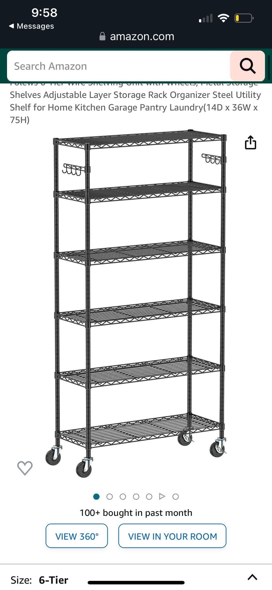 New! 6 Tier Metal Shelf
