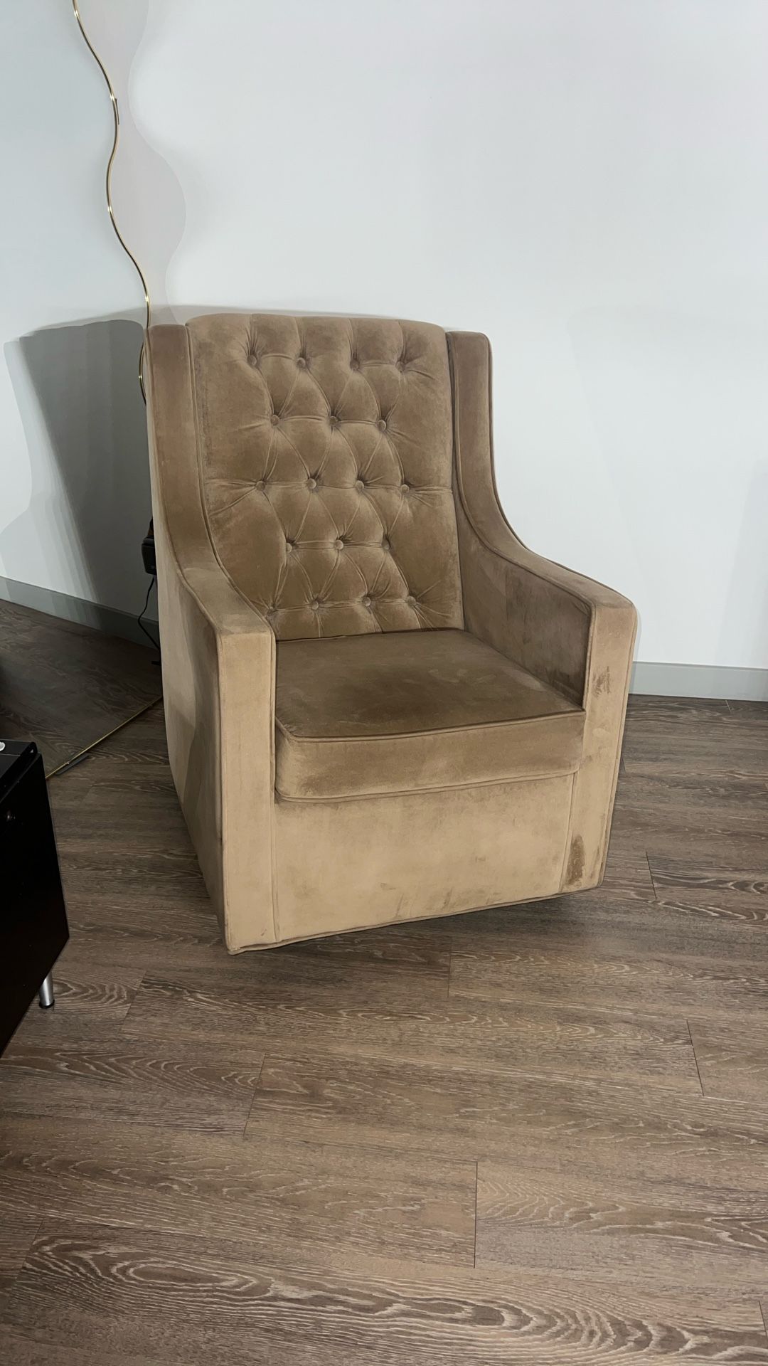 Suede Swivel Chair