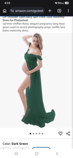 Never been used medium green maternity dress